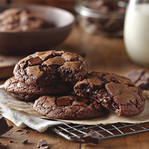 Double Chocolate Chunk Cookies