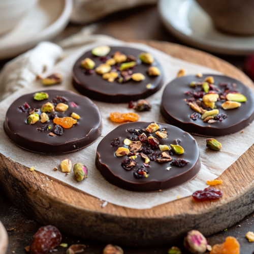 Mendiants (Chocolate Discs with Fruits and Nuts)