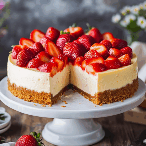 Classic Strawberry Cheesecake