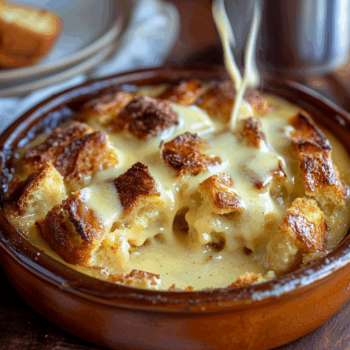 Bread Pudding with Vanilla Sauce